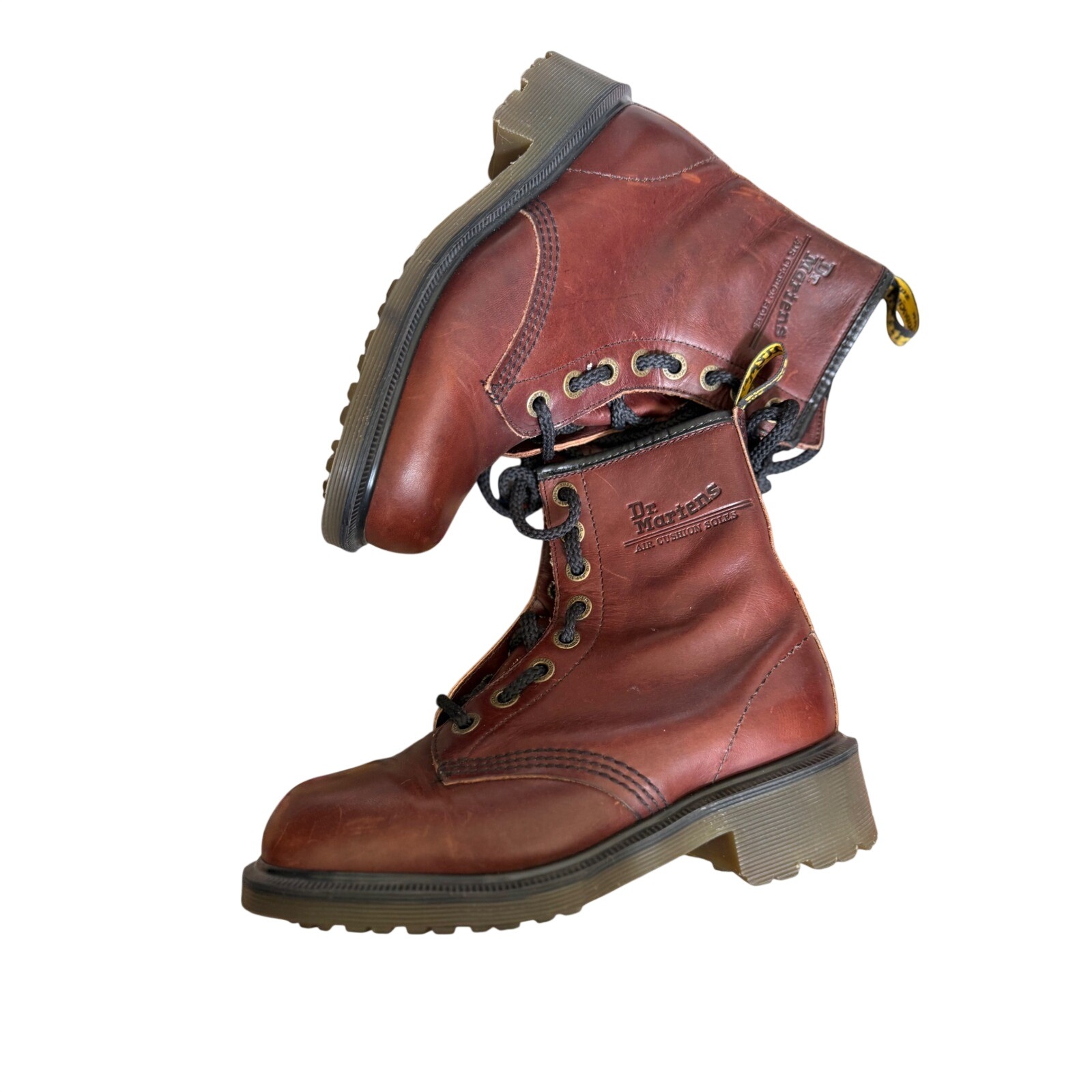 New Dr. Martens Made In England Brown Leather 8 Eye Boots Women's 6 Uk 4